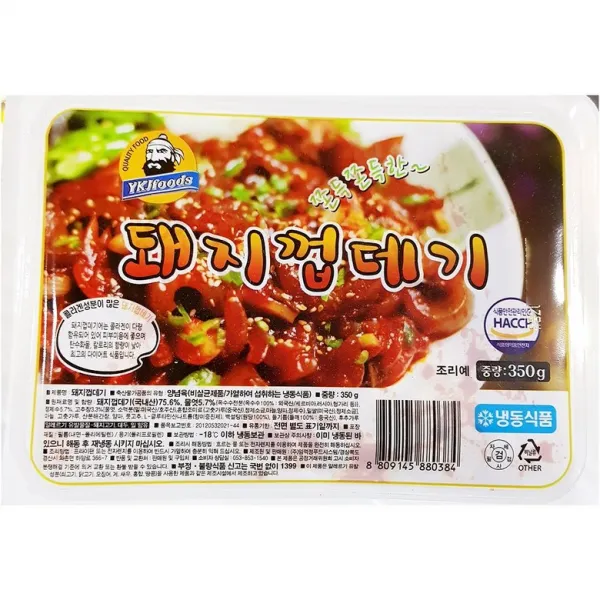월드킹식자재 임꺽정 양념돼지껍데기 350gX26 | 간식 불