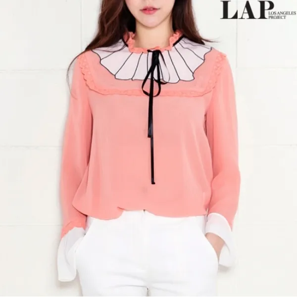 LAP 랩(LAP) made by LAP 러플 디테일 블라우스 AG2WB373