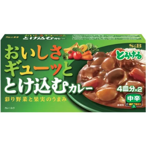 S&B 녹아들 듯 하는 맛《규》과이라고 # 붐비는 카레 중신 140g×5개, 1