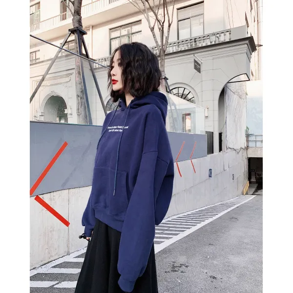 SIMKUNG 심쿵마켓 앞뒤 영문 프린팅 박시 간절기 기모 후드티