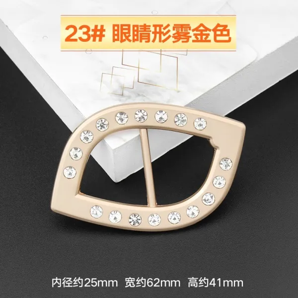 봄날 옷자락 꼬임 신기 겹 단추 버클 Diy 각 고정 와이셔츠 장식 23# 눈꼴 안개골드 통용