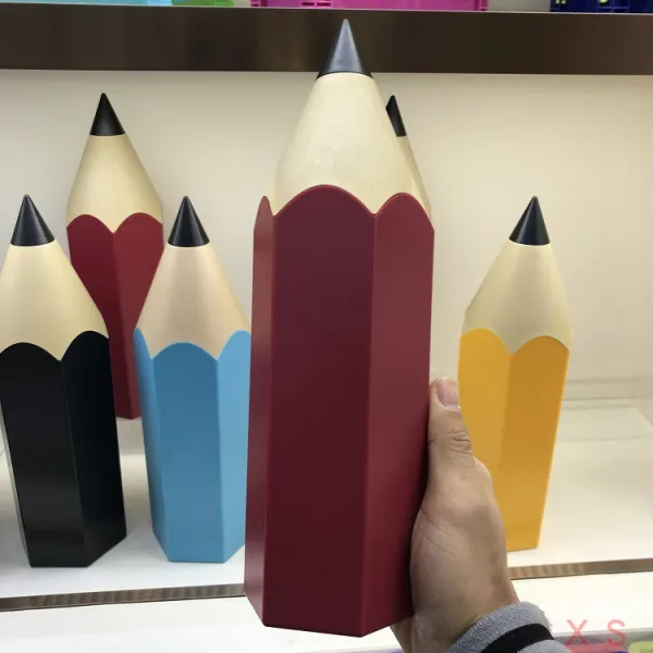 몽땅연필 연필꽂이 몽당연필 펜홀더 다용도정리함, 레드