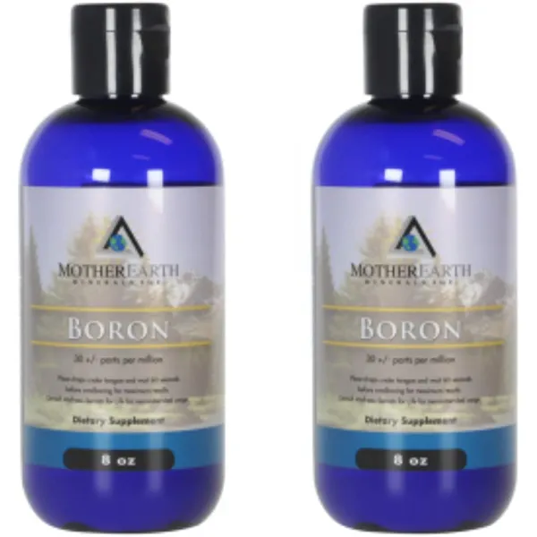 Mother Earth Minerals-Boron 8oz (Trace Mineral)-2 팩-공증 퇴치에 도움이되는 마이크로 미네랄, 단일상품, 단일상품