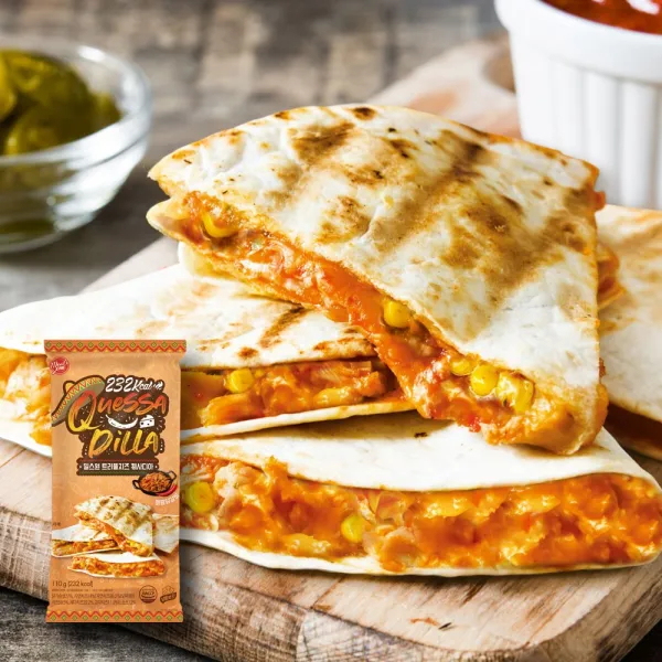 밀스원 매콤닭갈비 퀘사디아 피자 5팩 110g