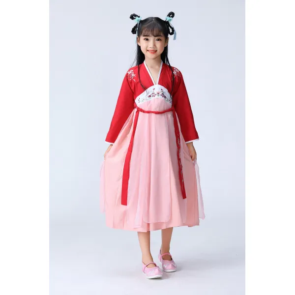 여아원피스 레펠라 고대복장 중국전통의상 봄가을 여름 차이나 샤랄라 스윗 속치마를 입고 공연하다 프린세스 2616584068