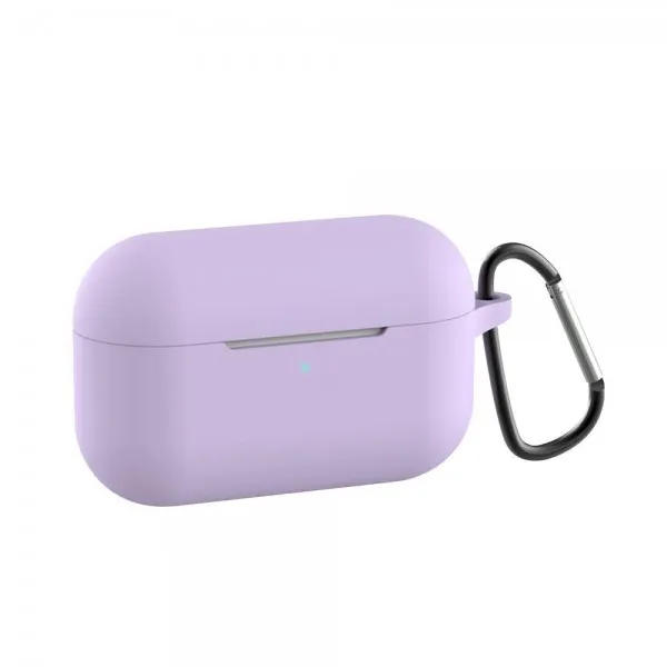 AirPods 프로 케이스 Apple AirPods 3 (보라색)과 호환되는 키 체인 충격 방지 보호 커버 케이스가있는 실리콘 케이스 LOLA, 단일상품
