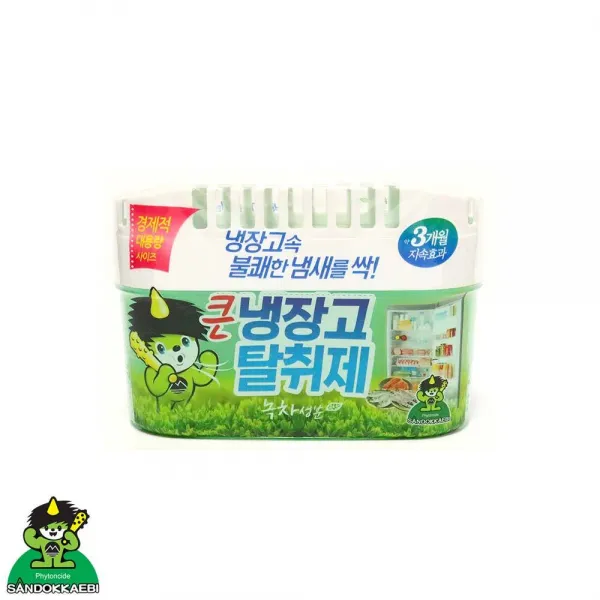 산도깨비 냉장고 냉장실 냄새 제거 탈취제 녹차 420g, 단일상품