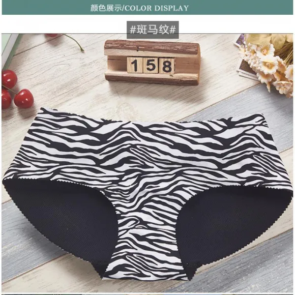 가짜 궁둥이 팬티 여성 팬티 힙 업 여성 보 디 스 여성 보 디 라인 삼각 팬티 힙 업 지브 라 가짜 엉덩이 팬티 녀 힙 업 보 디 팬츠 화이트 무늬 M 100 근 미 만