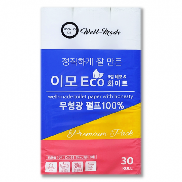 정직하게 잘 만든 이모 휴지, 무형광 화이트 30롤