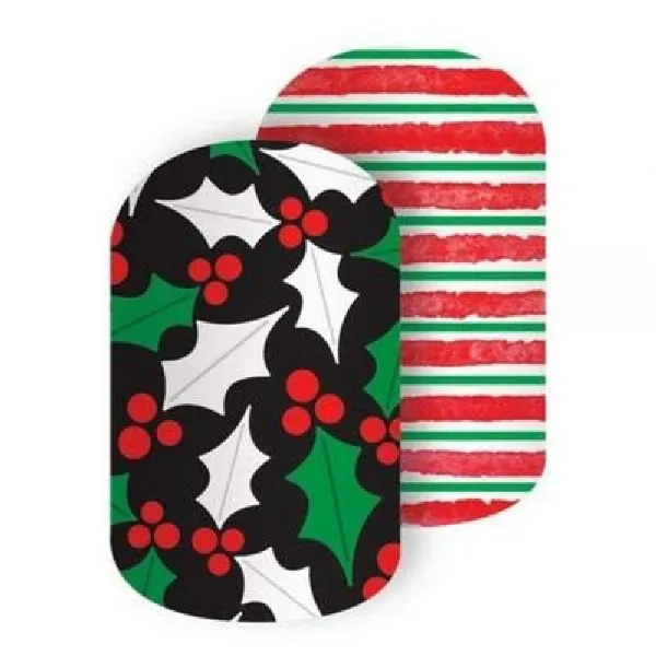 Jamberry 크리스마스 하누카 & 새해 독점 Jamberry 네일 랩 | 네일 데칼 | 겨울 계절 네일 아트 스티커 반, 상세페이지참조, none