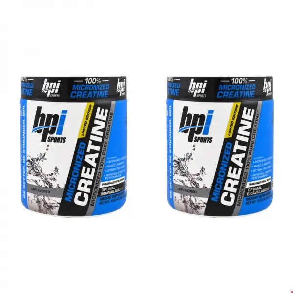BPI 스포츠 미분화된 크레아틴 리미티드 에디션 미분화 100% 순수 무맛 10.58 oz (300 g), 2개묶음, 1