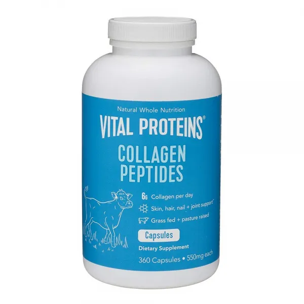 Vital Proteins 콜라겐 알약 융기 중요한 단백질 콜라겐 캡슐 (360 캡슐) 잔디 연준 레오 글루텐 단일 성분