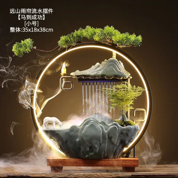 Globalbuy(해외직배송) 천연가습분수대 실내분수대 집들이 개업 선물 /재물을 모으고 보물을 얻다