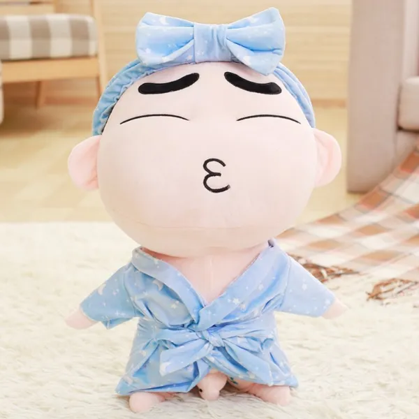 짱구는 못말려 인형 쿠션인형 짱구 흰둥이 봉제인형 35cm 55cm 80cm 100cm 120cm, 짱구 목욕 가운 키스 + 55 센치 메터cm