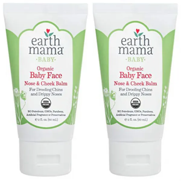 지구 마마에 의하여 피부를위한 아기 얼굴 유기 코 뺨 밤 | 안전한 석유 젤리 대체 59.1ml 2 팩 Baby Face Organic Nose Cheek Balm For 1set