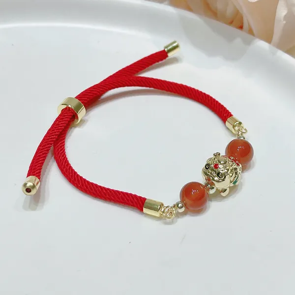 DFMEI 새빨간끈팔찌 본명 마노팔찌 띠 민족국수 역