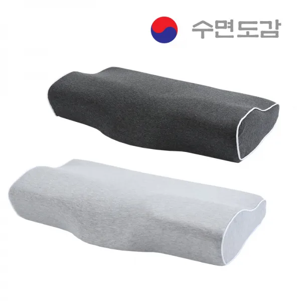 수면도감 메모리폼 베개 거북목 경추베개 기능성 꿀잠 숙면, 단품, 그레이