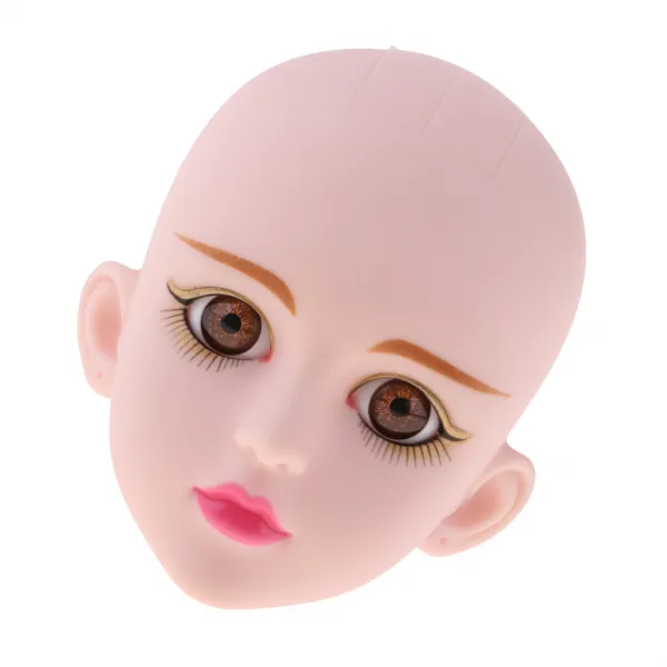 STK 1/4 OB BJD 인 형 Accs 용 갈 색 눈 을 가 진 실 물 같 은 조 인 트 메 이 크 업 헤 드 바 디 파 트 여 성, 설명, 플라스틱, 골든 아이 섀도우