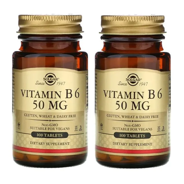 솔가 Solgar 비타민 B6 피리독신 50mg 100 정 2개