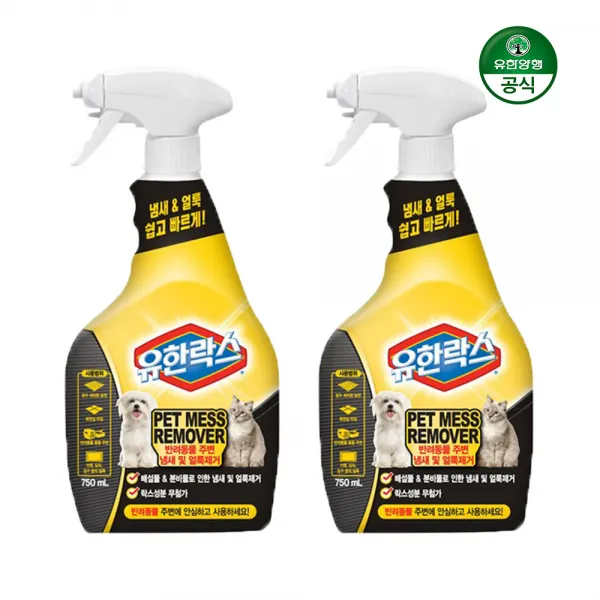 유한락스 유한락스 펫메스 리무버 750ml x2개, 단품