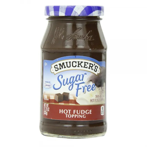 Smuckers Sugar Free Hot Fudge Topping 스머커스 설탕 무료 뜨거운 퍼지 토핑 11.75oz Jars 2팩, 1개