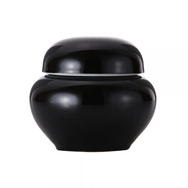 검정 밀폐단지300g 현관 소금단지 항아리 복단지 꿀단지 검정밀폐단지300g