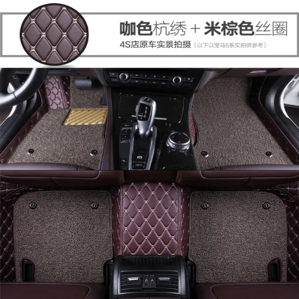 BMW BMWF20E82E88E81E87bmw116i118i120i 컨버터블가마 경주용 매트, 커피 색베이지 갈색 더블레이어 구매하