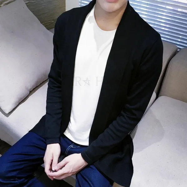 Kirahosi 엠제이 봄 가을 남성 남자 롱 가디건 코트 아우터 점퍼 103 Fgio0h