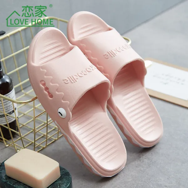 연가 슬리퍼 여자 실내 미끄럽다 소프트 욕실 목욕 슬리퍼 일용 밖 신다 귀엽다 시원한 슬리퍼 7057 연분 36/37, 상세페이지 참조