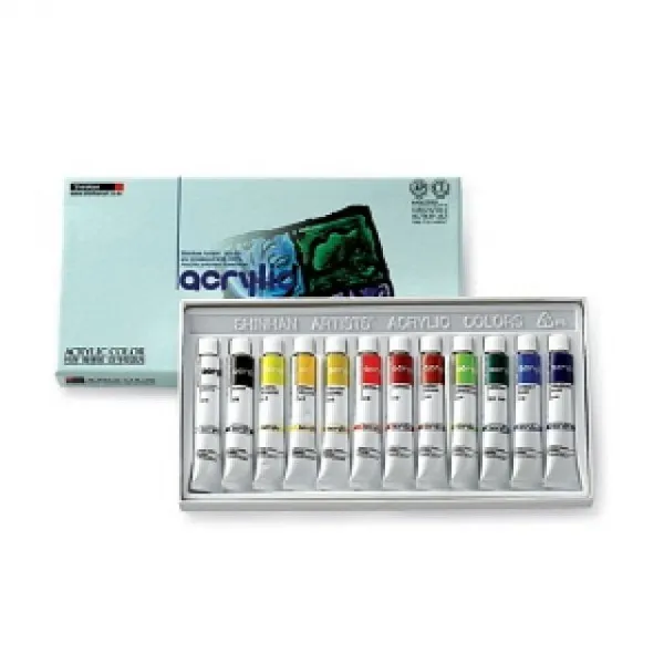 신한 아크릴합성수지물감 십이칼라 + 12731넬월