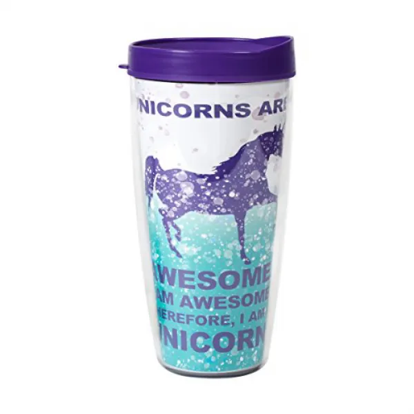 Unicorns are Awesome I am a Unicorn Splatter Wrap 22 Oz Travel Tumbler Mug with Lid 유니콘은 굉장하다 나는 유니콘, 1