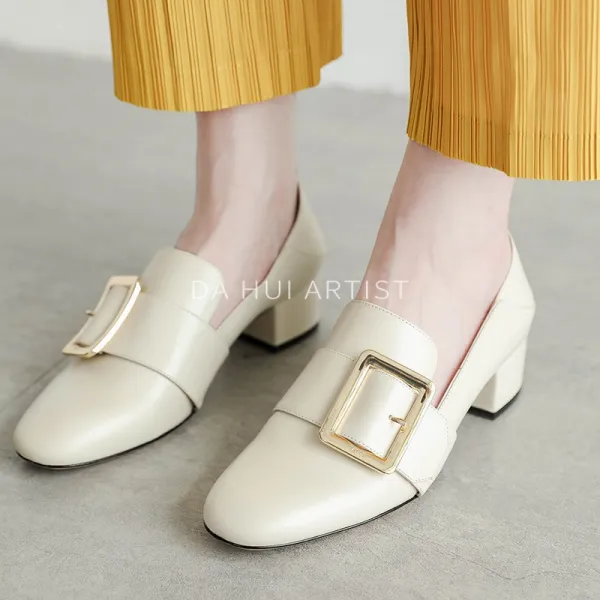웨지힐 사각모양 집-트럼피 베이지(진피 밑창 게시해야합니다)