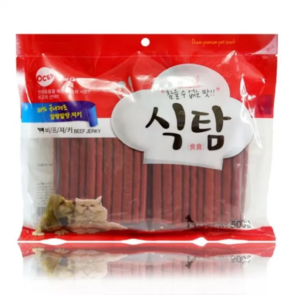 ˚만족선택¡필수아미노산 소고기져키 대형견 500g 영양간식반려동물 영양간식 칭찬, 행복꿈선택