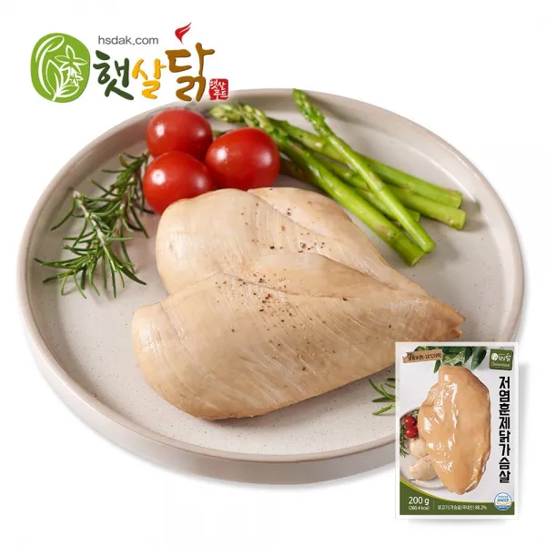 [햇살닭] 저염훈제닭가슴살, 200g, 50팩