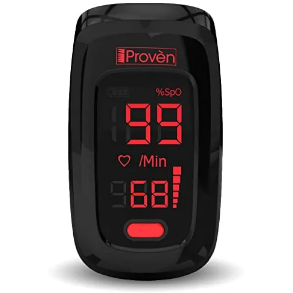 Iproven 펄스 산소 농도계 손가락 혈중 산소 O2 포화 수준 모니터 심장 박동 탐지를 가진 옥시 메트로 De Pulso 펄스 표시기 손가락 산소 농도계 본상품