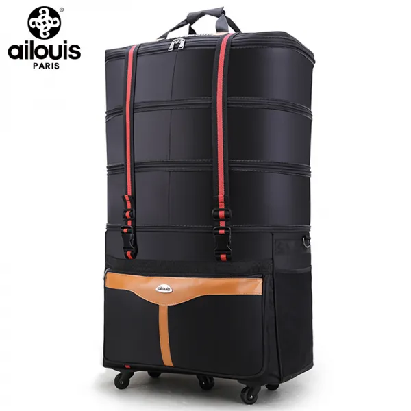 프랑스 에루이 대용량 158 항공탁송가방 옥스포드브만 향향 리무함출국류학탁송함 이삿짐 이민 접이식 신축비행기 트랩 흑색 종신질 보장