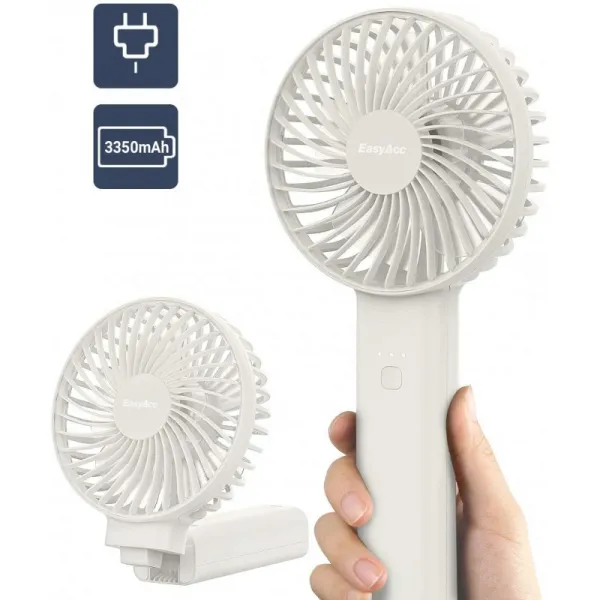 EasyAcc 2020 휴대용 팬에서© 외부 배터리 용량© 3350mAh 충전식 사용 4 속도 17H 중지 에서 포이크©메종, 1