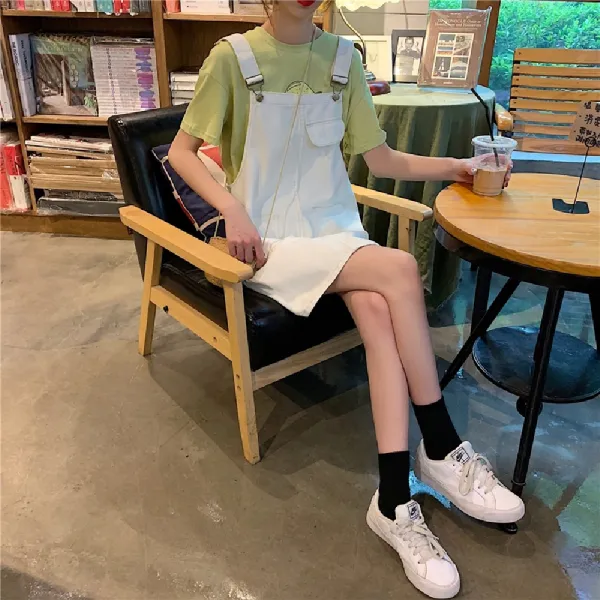 여름 데일리룩 여성 포켓 미니 데님 스커트