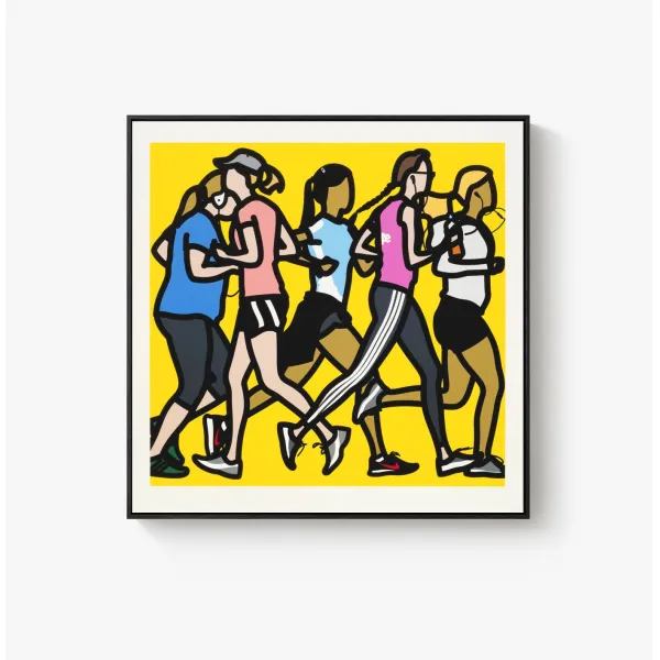 줄리안 벽장식 액자 오피 줄리안 홈갤러리 아트 일러스트 현대 미니멀 추상 펜션 장식, yellow + 독립하다.