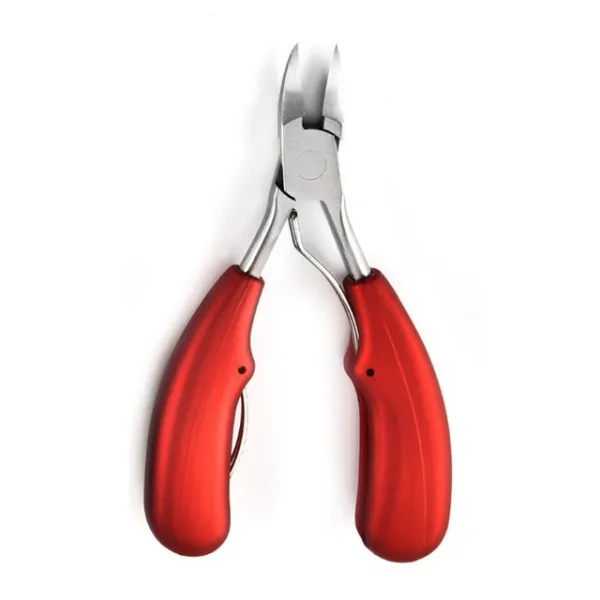 두꺼운 발가락 손 발 손톱깎이 자란 발톱을위한 가위 Chiropody 발병 Plier 전문 네일 아트 매니큐어 도구, 01 빨간