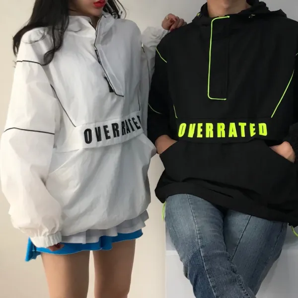 아르페 남녀공용 커플 시밀러룩 삥줄 아노락점퍼 2color