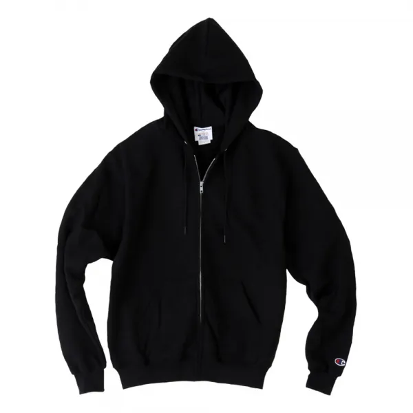 챔피온 무지티 기모 후드집업 티셔츠 S800 블랙