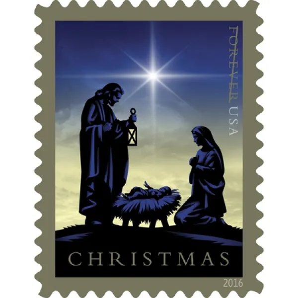 usps nativity forever 일등석 우표 미국 성스러운 가족 휴가 크리스마스 시트 (20 우표) (20 우표 소책자, 상세 설명 참조0