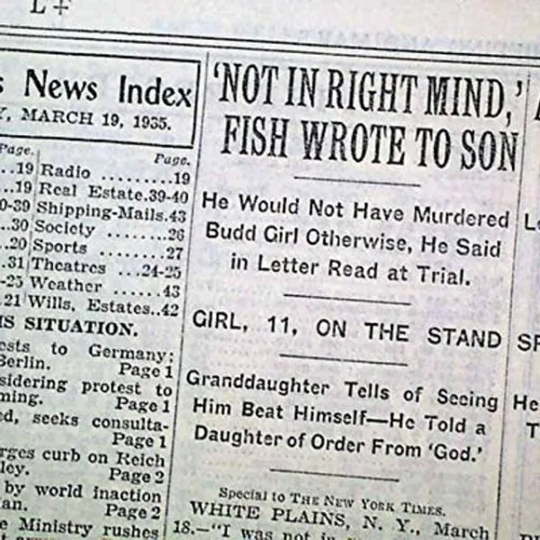 9월 해외 ALBERT FISH 연쇄 살인범 아동 강간범 식인종 재판 자