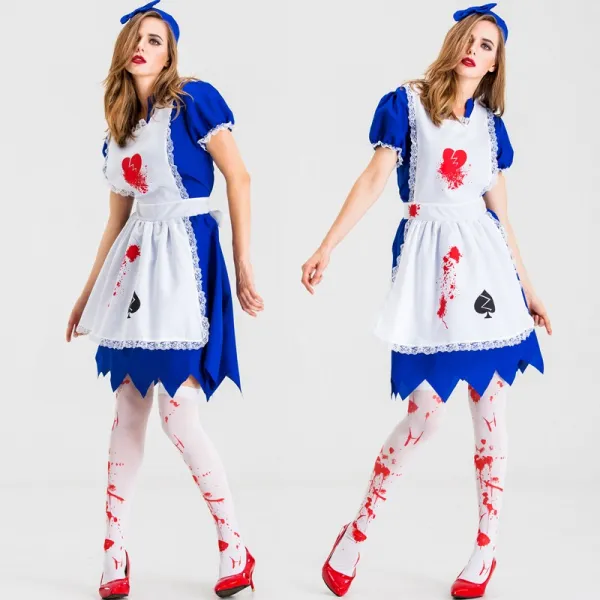 도담스토리 코스프레 레드 하트 하인 고용인 원피스 유니폼 Cosplay 모티브 파티 공연복