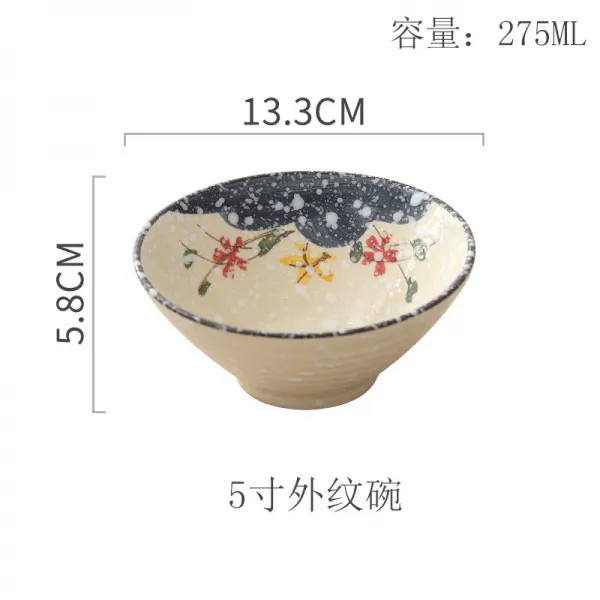 핸드 드로잉 유 하 고온 한 일 호텔 자기 쌀 밥그릇 스피커 그릇 두 그릇 국그릇 넓다 입 그릇 오 촌 외 문 그릇 옥 설 남 심, 상세페이지 참조