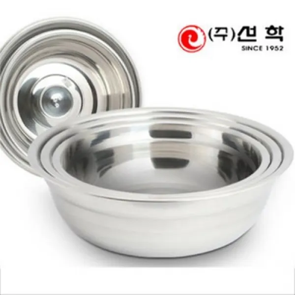 선학 [규촌키친] 스텐 다라이 21호 23호 25호 스테인리스 대야 (김장용대야 김장용다라이 김치대야 대형대야 대형다라이 유아 촉감놀이 문화센터대야), 1개