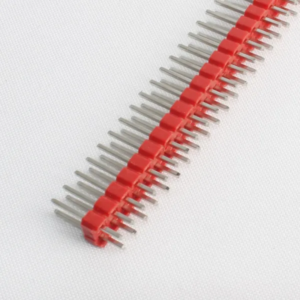 컬러 핀헤더 Dual 2x40Pin Straight(2.54mm) 빨간핀헤더 핀헤더 DM2723, 단일상품