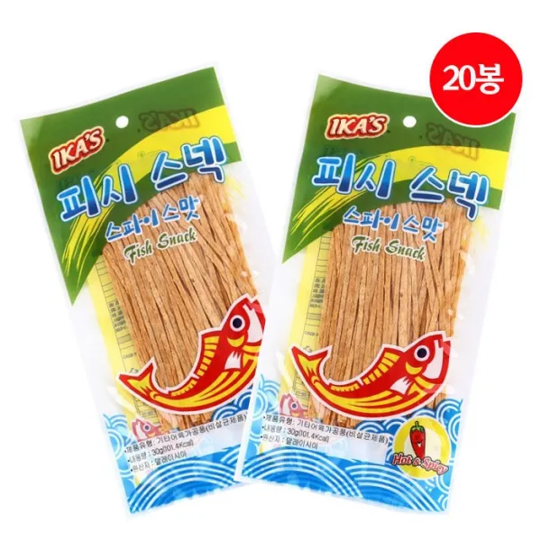 IKAS 피시스넥 스파이스맛, 20개, 30g