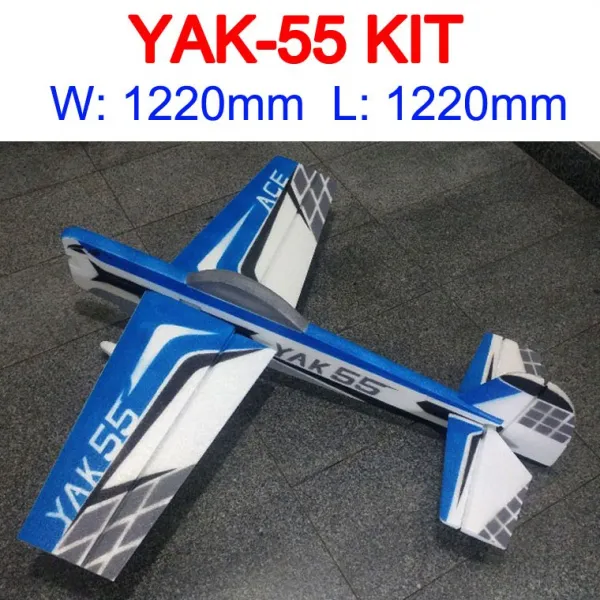 RC비행기 YAK55 1220mm EPP 3D곡예기 키트 ALL익형버전 주익수평수직, 도색
